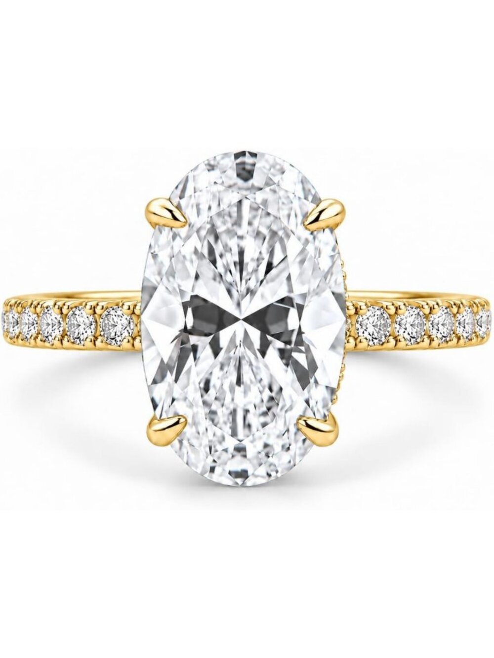 Stunning Silver Oval Cut CZ Promise Ring for Women - 5CT/6.5CT Elegant Jewelry